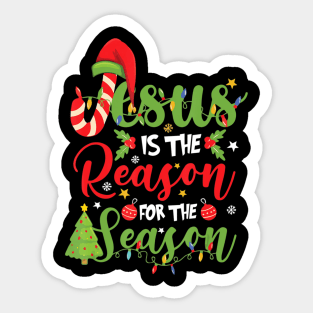 Christian Jesus The Reason Christmas Stocking Stuffer Sticker